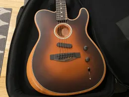 Loja personalizada Sunburst Guitarra elétrica Poliéster Acabamento fosco acetinado, Top Spurce, Pescoço de mogno profundo C, Hardware cromado