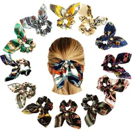 2019 Pearlペンダント弾性ヘアScrunchie Scunty SairbandsヘッドバンドPonytail Holder Women Girls大きい弓ヘアアクセサリー30pcs