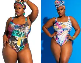 2024 neues großes einteiliges Bikini-Set für Damen mit Graffiti-Print, Netz-Panel-Boxer-Bademode, Bikini mit hoher Taille, flexibel, stilvoll