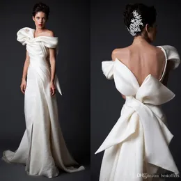 Unikalne tanie koronkowe sukienki syreny z ramion bez pleców długość podłogi w rozmiarze sukni ślubna w rozmiarze ślubnej suknie ślubne vestidos de novia