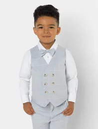 Little Boy Formal Suits Dinner Tuxedos For Beach Wedding Boy Groomsmen Children för Party Prom Suit Formal Wear Vest Pants299w