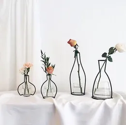 Creative Iron Vase Planter Rack Flower Pots Shelf Soilless Pots Organizer Home Decoration Accessories 5pcs