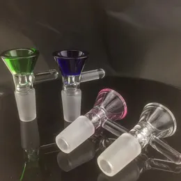 Clearance Sale Glas Skål Slide Tratt Piece Slides Bongs Tillgängelse Tobak Rökning 14mm 18mm Färgglada Man Skålar För Vattenrör Bongs