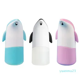 wholesale-Cute Penguin Pattern Soap Dispenser Touchless Automatic Foaming Device Infrared Motion Sensor for Kitchen Bathroom