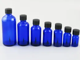 5ml 10ml 15ml 20ml 30ml 50ml 100ml Cobalt Blue Nail Polish Glass Bottle With Black Brush Cap 1oz Glass Cosmetic Container