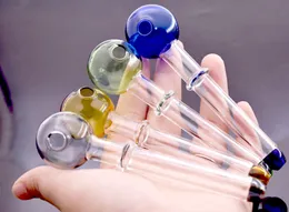 12 CM Länge Pyrex Glas Ölbrenner Rohr Günstige Glas Pfeife Wasser Handpfeifen Rauchen Zubehör