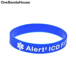 100PCS Alert ICD Fitted Silicone Rubber Bracelet Adult Size Carry This Message As A Reminder in Daily Life