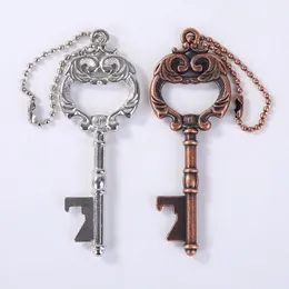 Vintage Keychain Beer Bottle Opener Dragon Key Shape Key Ring Wedding Favor Party Gift Card Packing