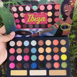 Nova paleta de sombras de 35 cores, leve-me para Ibiza, paleta de sombras de pigmento prensado, brilho fosco, à prova d'água, maquiagem para olhos, frete grátis