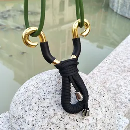 new bandage alloy Powerful Hunting Outdoor Slingshot Rubber Band Tubing ruber Leather Catapult Professional Tactical disattach Sling Shot Ba