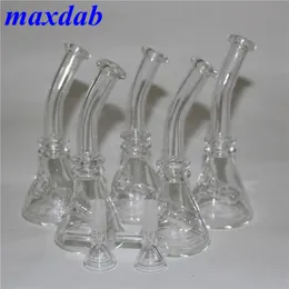 4,5 tum Small Mini Dab Rigs Bong Water Pipes Glass Bongs Hookahs Heady Oil Rig med 10 mm skål