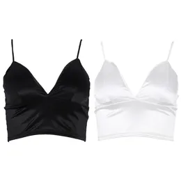 Camisoles & Tanks Women Strap Solid Sexy Bikini Crop Tops Tank Top Underwear Bralette Wirefree Bra