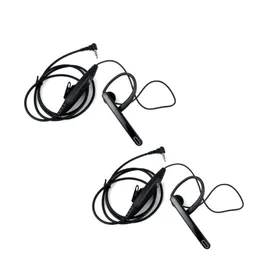 2x 3,5 mm 1-pinowy pasek dousznika Earpiece MIC PTT Zestaw słuchawkowy dla Yaesu Vertex VX-2R VX-3R B2C