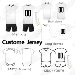 قمصان كرة قدم مخصصة للرجال والأطفال طقم ملابس أطفال بأكمام طويلة وقميص قصير قمصان كرة القدم للأطفال البالغين