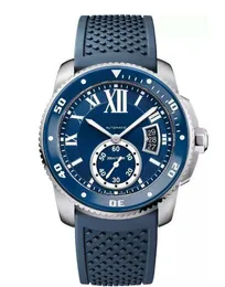 Hot Sale Fashion Watch Blue Stone Button Series White Calendar Dial Automatic Mechanical Buckle Wrist Male Wristwatch 10