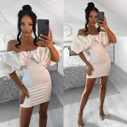 Lüks Ruffles Kokteyl Parti Elbiseler Kapalı Omuz Seksi Kısa Balo Elbise Abendkleider Custom Made Abiye giyim Örgün Durum Giyim 167