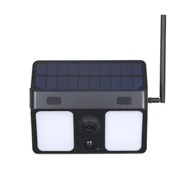 1080p Wall Light Light Surveillance Cameras Solar Bat-Ttery Câmera de Segurança IP67 Impermeável para Jardim Pátio Pátio Pátio Patch