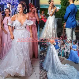 Beautiful Boho Bohemian 2019 Wedding Dresses Straps Lace Mariage Arabic Garden Country Bridal Ball Gown For Bride Plus Size robe de mariée