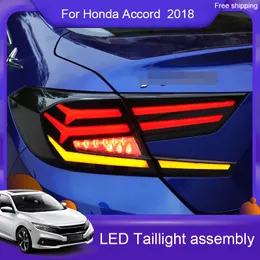 Honda Accord 2018 için Araba Styling 2019 Accord Kuyruk Işıkları Yeni 10th LED Kuyruk Işık LED Arka Lambası LED Arka Lamba Tornalama + Geri Dönen + Fren Lambası