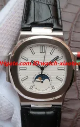 5 Стиль Мужская 40,5 мм Nautilus 5976 1G-001 18K Белое Золото Сталь Швейцарский Cal.9015 324 S C Механизм Кожаный Ремешок Автоматическая Мода мужские часы