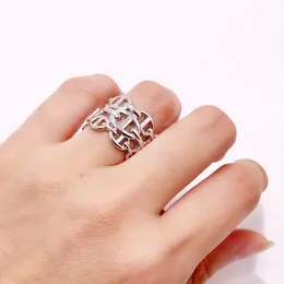 Moda tytanowa stal marka różowe złoto srebro otwarte pierścienie H dla kobiet mężczyźni miłość pierścionek wesele prezent na walentynki biżuteria hurtowych