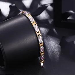 Pulseras de joyería de moda para mujeres pulseras de imán de acero de titanio simple moda caliente al por mayor libre de envío