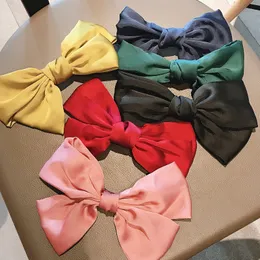 Baby 8 tum Stor Grosgrain Ribbon Bow Hairpin Clips Flickor Stor Bowknot Barette Kids Hair Boutique Bows Barn Hår Tillbehör WCW916