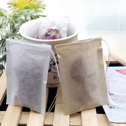Tea Bags Tea Leaf Siler Tea Bag Infuser med String Heal Seal Sawet Filter Paper Teabags