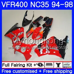 Kit voor Honda Stock Red Black RVF400R VFR400 NC35 V4 VFR400R 94 95 96 97 98 270HM.6 RVF VFR 400 R VFR 400R 1994 1995 1996 1997 1998 Kuip