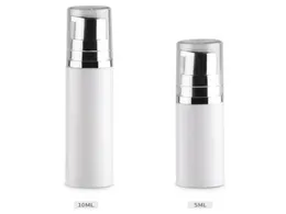 5ml 10ml Empty Cosmetic Airless Pump Lotion Bottle Mini Refillable Beauty Container with pump clear cap