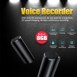 Mini registratore vocale audio digitale da 8 GB Q70 Registratore audio a lunga distanza magnetico professionale con riduzione del rumore HD Dittafono