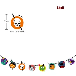 Halloween Banners Flags Party Hanging Decorations Supplies Witch Pirate Pumpkin Skull Doll Banner Party Hanging Decorations JK1909XB