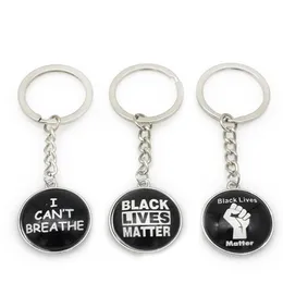 Black Lives Matter Keychains Letters 키링 펜던트 가방 참석 액세서리 보석 자동차 반지 홀더 패션 키 FOBS 3 디자인