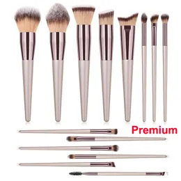 Makeup Brushes Set 14PCS Kabuki Brush Kit Premium Foundation Eyeshadow Powder Blandning Ögonögonfrö Brushes Kosmetiska Make Up Brush Kit