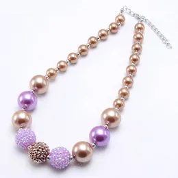 Mode Baby handgefertigte Perlen süße Kinder Kinder Chunky Strass Halskette für Mädchen Schmuck Geschenk 1PC Heißer Verkauf