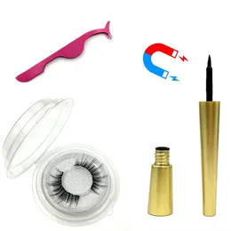 Magnetisk flytande eyeliner magnetiska falska ögonfransar tweezer set magnet falska ögonfransar set lim smink verktyg rra1139