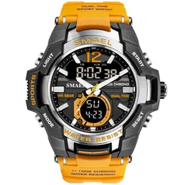 Człowiek Zegarek 2019 Smael Marka Mężczyźni Sporty Zegarki Dual Time Quartz Wristwatch s szoku Mężczyźni Zegarek Reloj Deportivo Hombre Montre Homme Ly191216