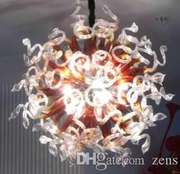 Elegant Shade Color Round Lamps New Design LED Bulbs EU CL Glass Pipe DIY Chandelier Blown Glass Chandelier Lightings