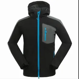 Hot sell Men's Windproof Waterproof Breathable Softshell Fleece Jackets Men's Winter Stretch Soft Shell Anti Life Jackets