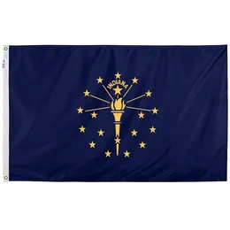 3x5ft Индиана флаг Американский штата Индиана Флаги Баннеры Оптовая Цифровая печать Флаг Полиэстер 150x90cm Все страны Баннер