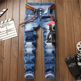 Mens Designer Jeans Black Luxury Ripped Skinny Biker Moto Pants Pour Cool Hommes Men s Hip Hop Denim Rock Revival