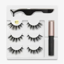 Hot 5 Magnet Eyelash Magnetic Flytande Eyeliner Tweezer Set Falska ögonfransar Långvariga Eyelash Extension Makeup Tool