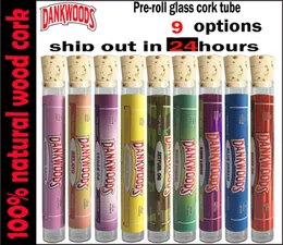 Battery Storage Boxes NATURAL WOOD CORK 9 Dankwoods Newest Flat glass cork Tubes Cone Pack Backwoodsl Pre Roll Pre-roll Preroll packaging