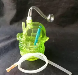 Anka hookah glas bongs tillbehör, glas rökning rör färgglada mini multi-färger handrör bästa sked glas