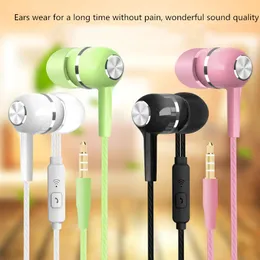 Nowy Słuchawki Sportowe Hurtownie Wired Super Bass 3.5mm Kolorowe Słuchawki Earbud z Mikrofonami Darmowe dla Xiaomi