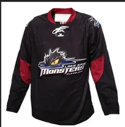 Custom Men Youth women Vintage Customize AHL Cleveland Lake Erie Monsters Hockey Jersey Size S-5XL or custom any name or number