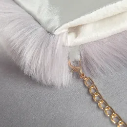 Fashion-winter imitation fox fur gloves female hanger plus velvet thick plush gloves unisex artificial fox leather