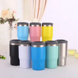 14oz Stainless Steel Mugs Vacuum Thermal Insulation Cold Beer Mug Multifunctional Cooler Ice Cans Coffee Tumbler