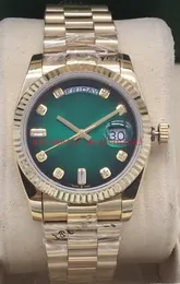 Multi-Stil-Luxusuhr, 3-Stil-Krone, mittelgroß, 36 mm, 18 Karat Gelbgold, 128238, Diamant-Zifferblatt, ungetragene automatische Mode-Herrenuhren-Armbanduhr