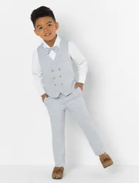 Little Boy Formal Suits Dinner Tuxedos For Beach Wedding Boy Groomsmen Children For Party Prom Suit Formal Wear Vest Pants268T